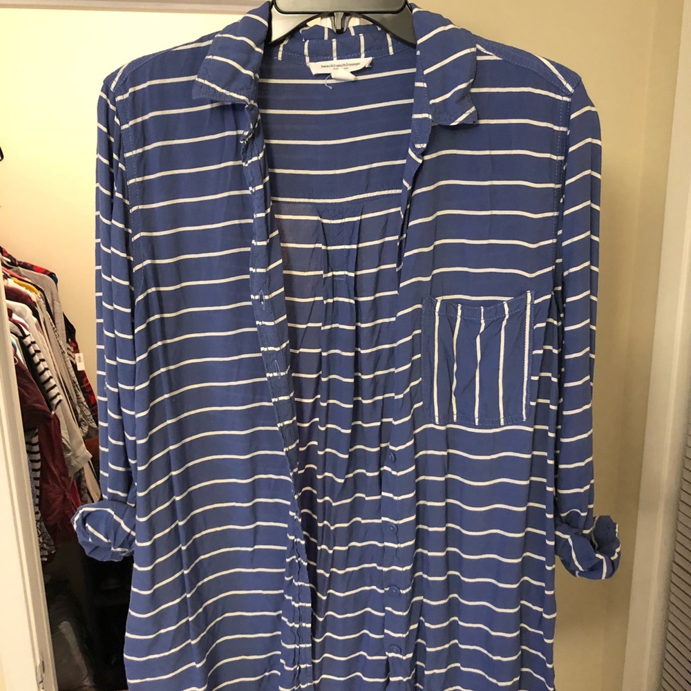 Blue Striped Blouse